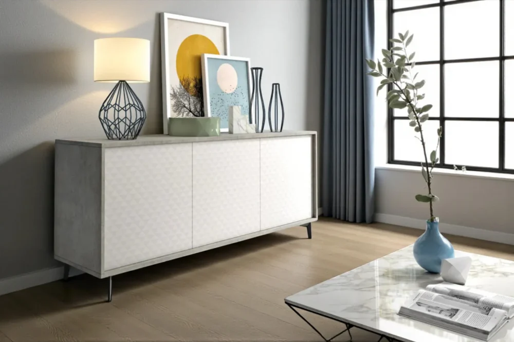 Madia Dama Cemento e Bianco