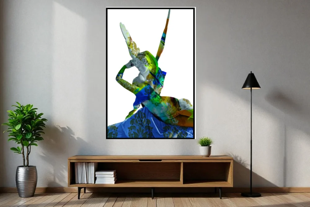 Quadro Bianco Amore e Psiche - Stampa in vetro temperato