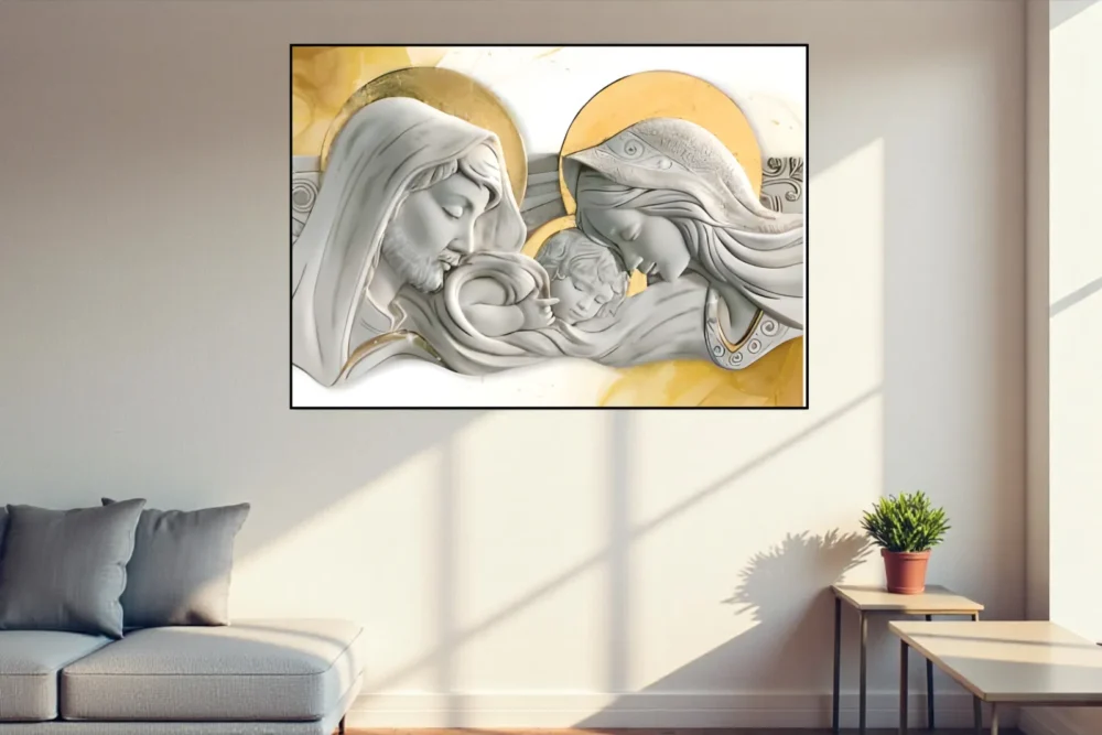 Quadro Sacra Famiglia Gold - Stampa