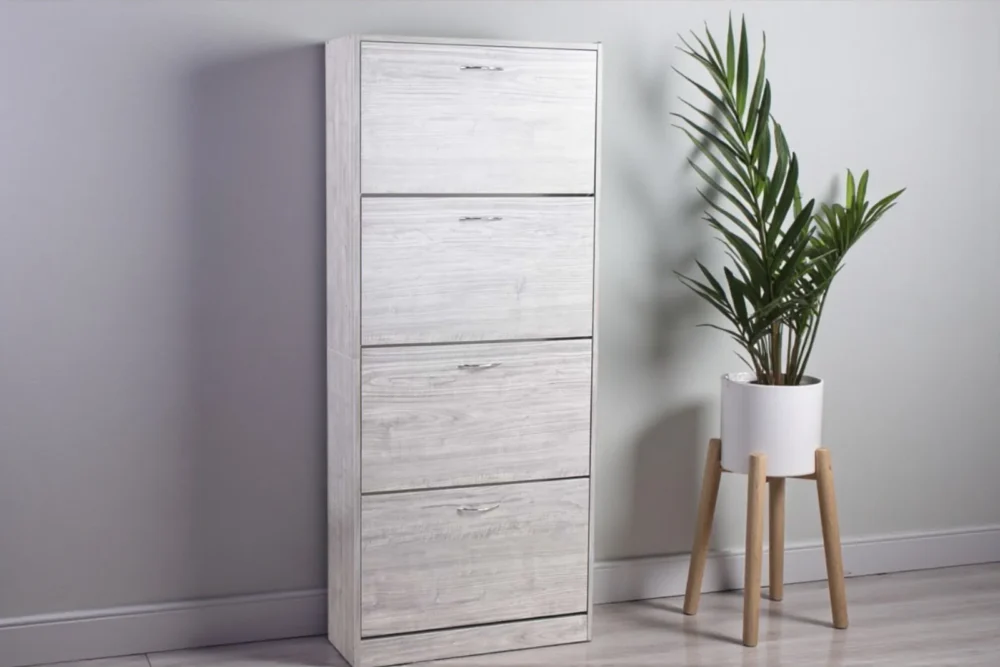 Scarpiera London 4A Grigio legno