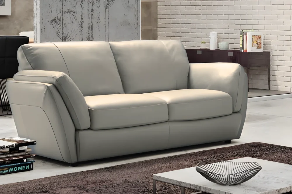 Divano 2Posti Oliva Vera Pelle Spessorata