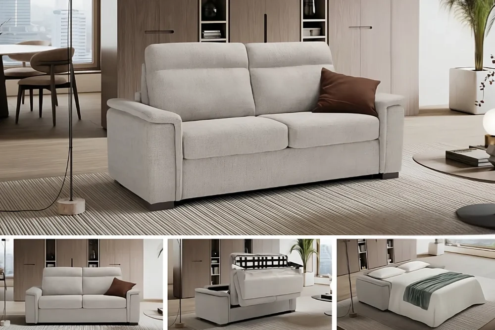 Divano Maxi Letto Suez Tessuto Antimacchia