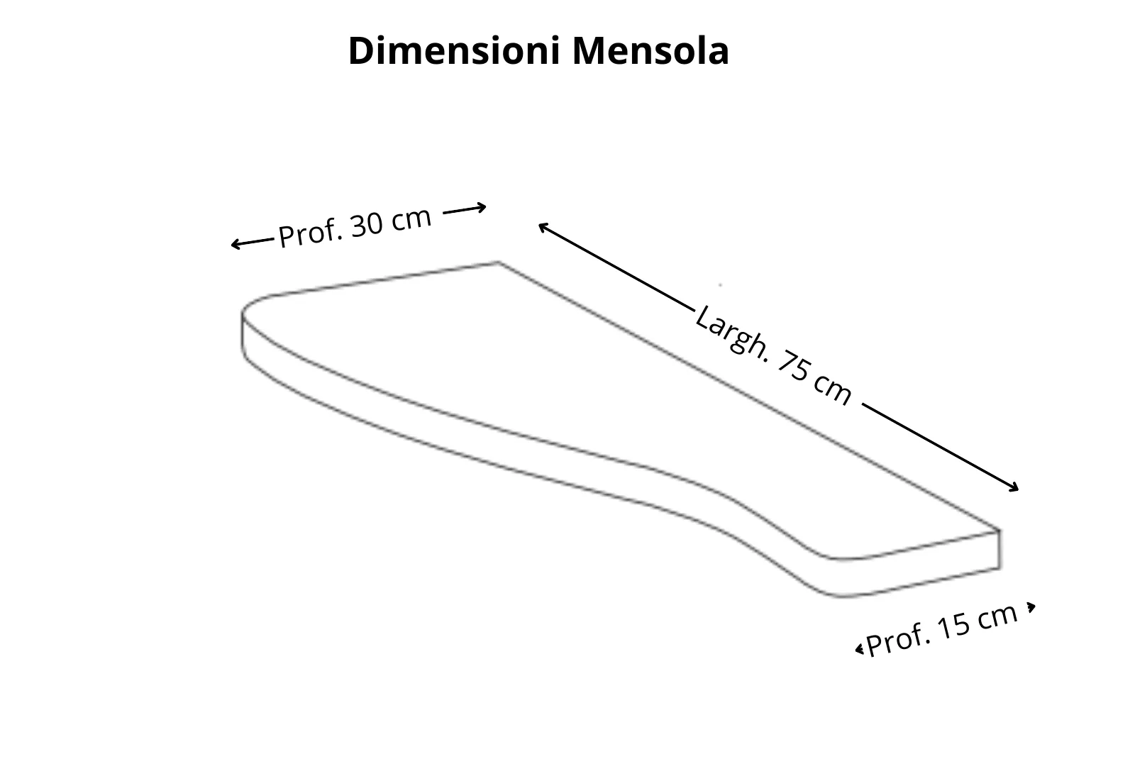 Dimensione mensola Nancy