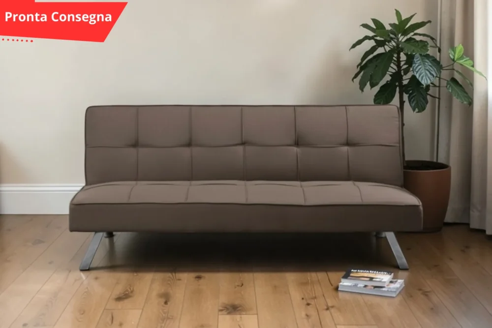 Divano Letto Dora tessuto Brown Pronta consegna