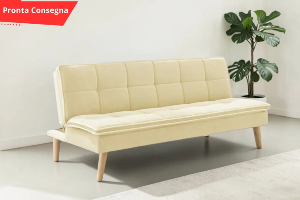 Divano Letto Luna 3posti Crema Pronta consegna
