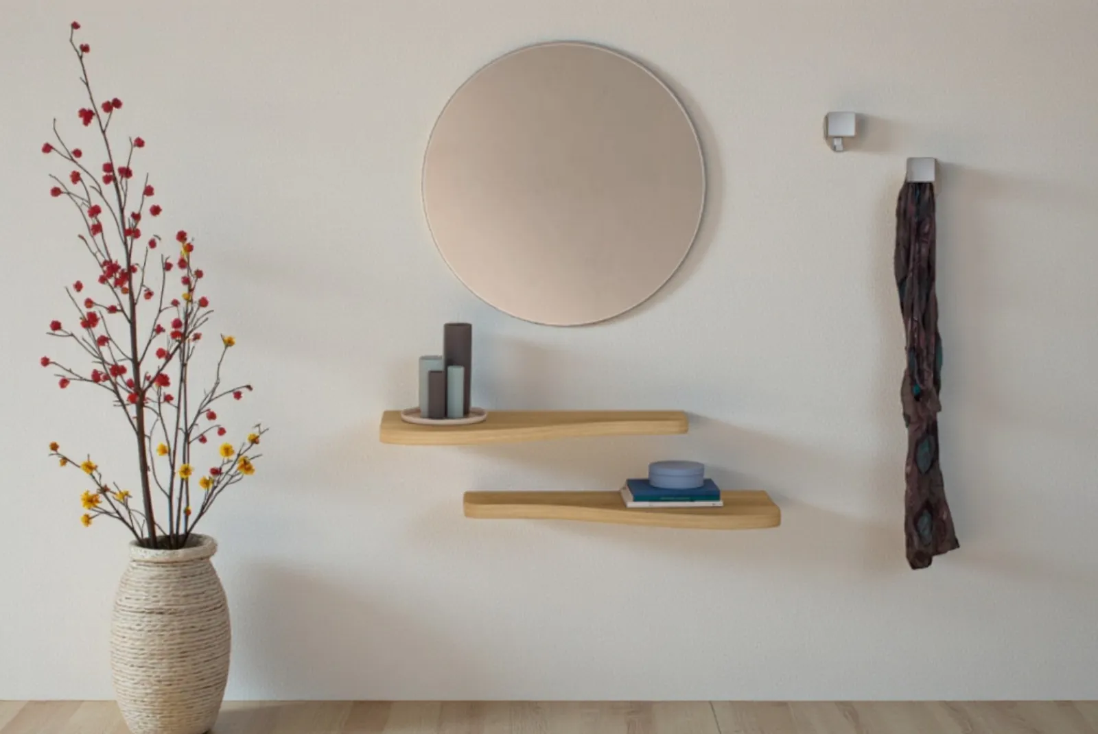 Ingresso Nancy composizione specchio grande tondo La Primavera