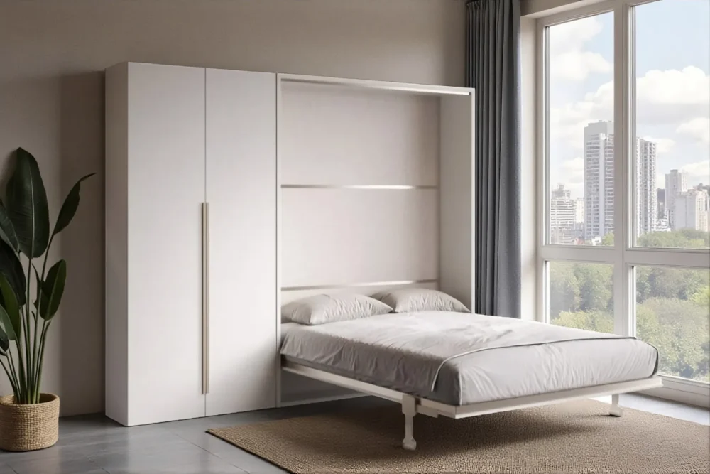 Letto matrimoniale a scomparsa Clara160 con armadio 2A