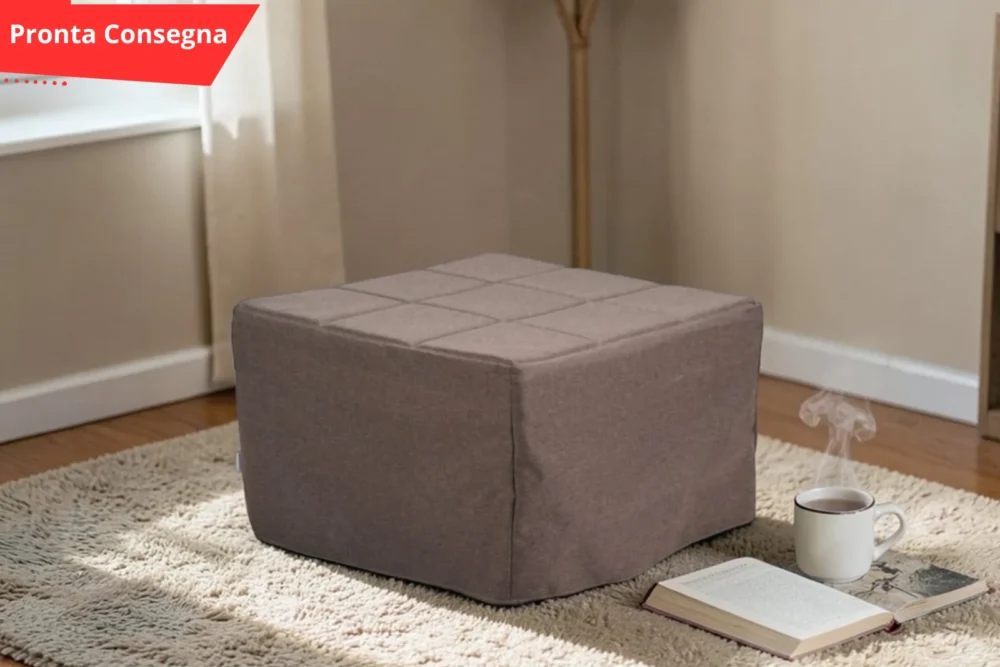 Pouf letto singolo pieghevole Loren Tortora Pronta consegna