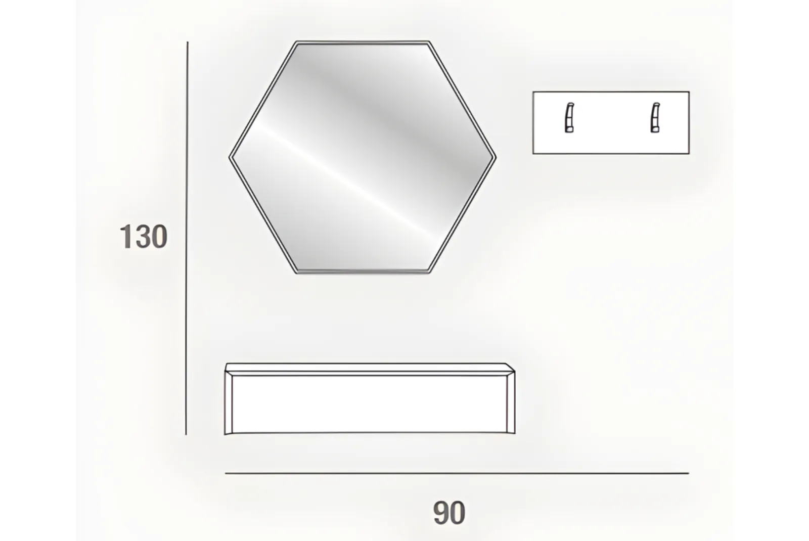 Scheda tecnica Ingresso Lego composizione specchio EsagonaleN