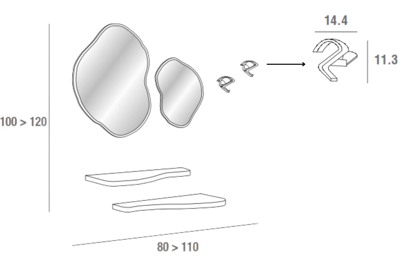 Scheda tecnica Ingresso Nancy composizione Bianco