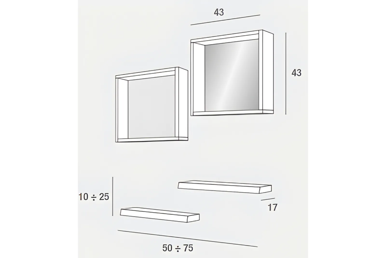 Scheda tecnica Ingresso Zoe composizione con elementi a giorno