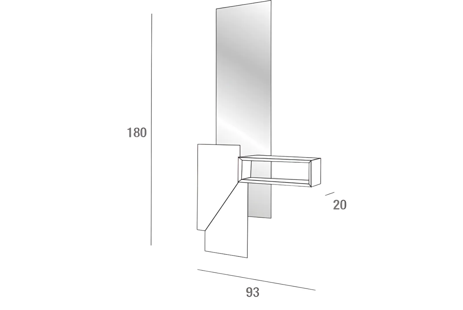 Scheda tecnica IngressoSpecchiera Lego composizione Tortora
