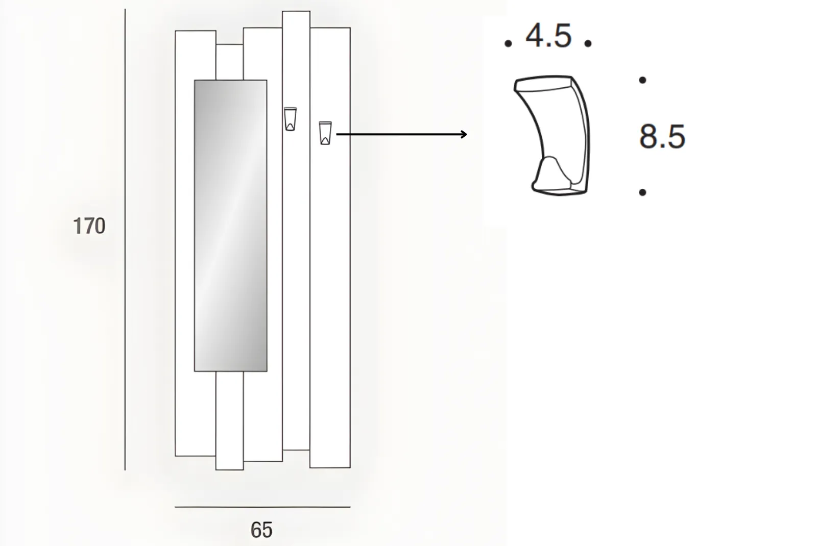 Scheda tecnica composizione zoe 621