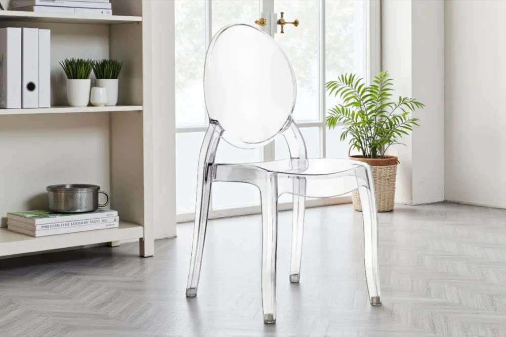 Sedia Rose Crystal in policarbonato salm