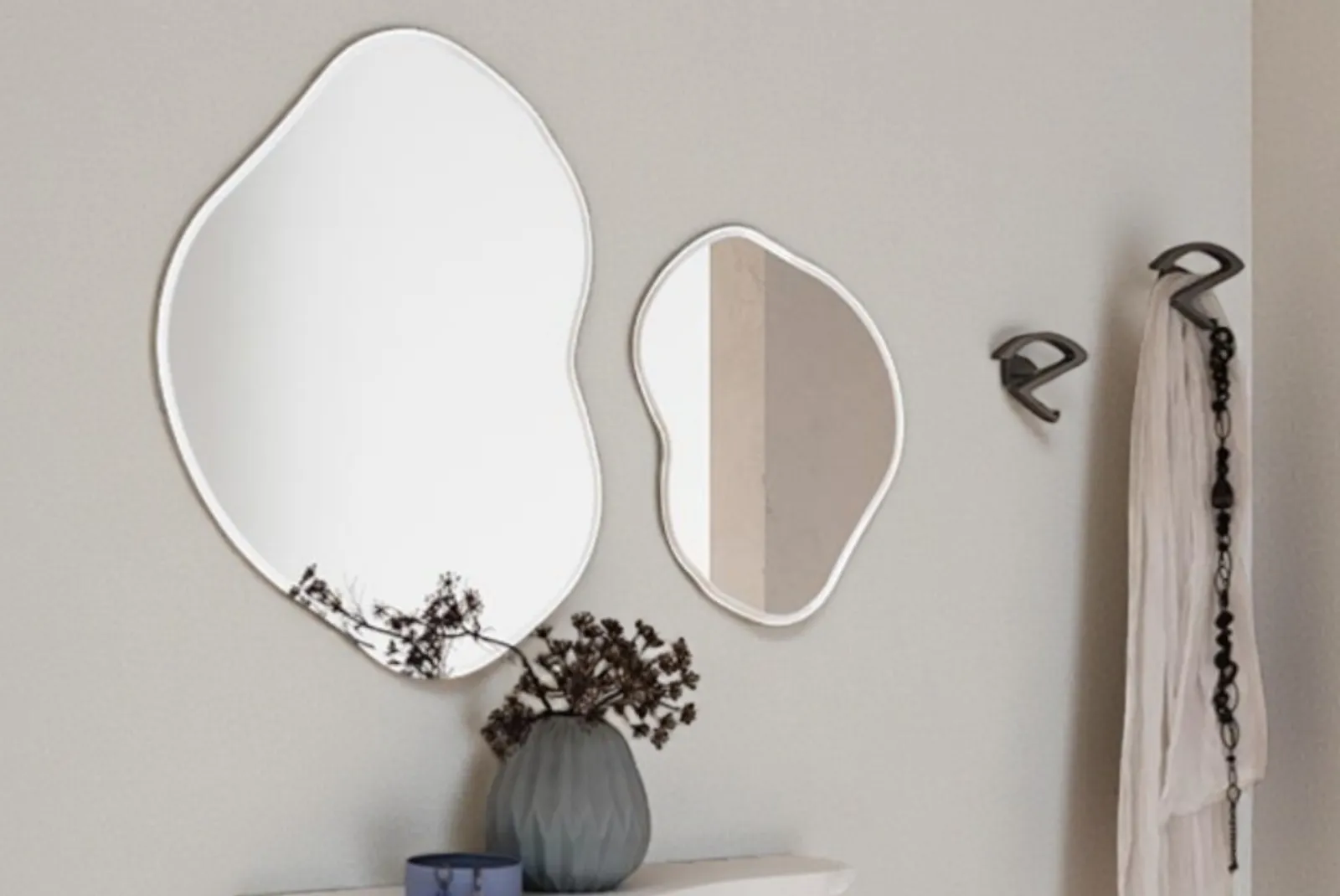 Zoom Ingresso Nancy composizione Bianco con mensola