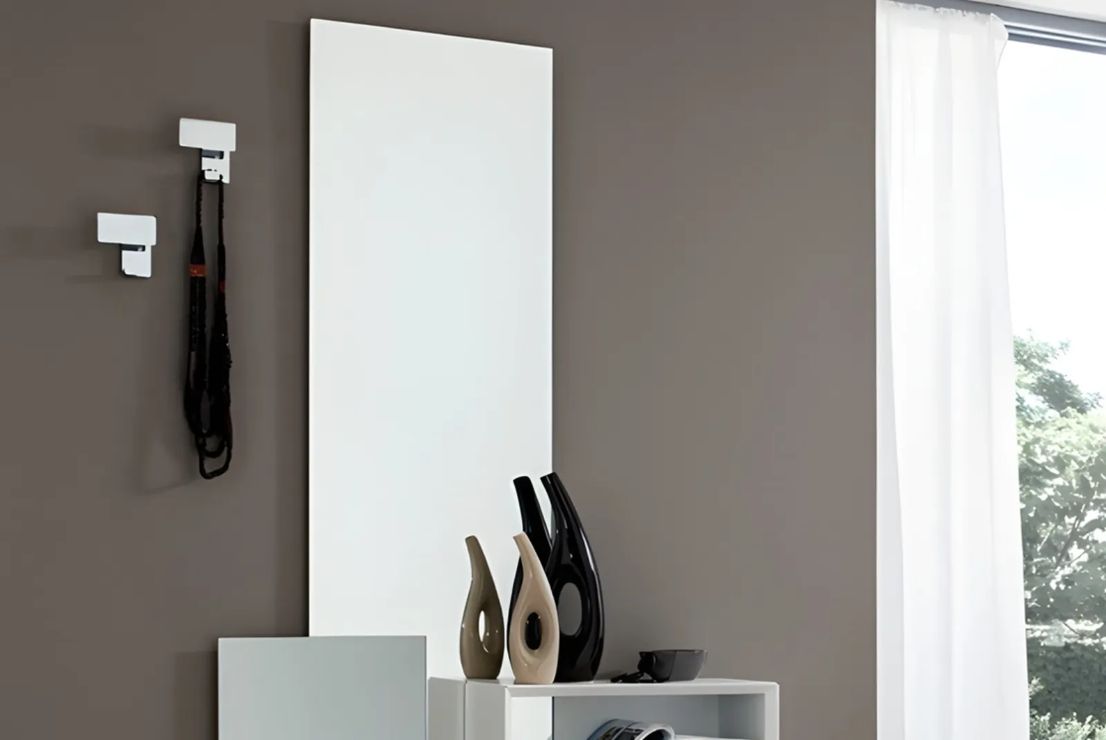 Zoom IngressoSpecchiera Lego composizione Bianco opaco