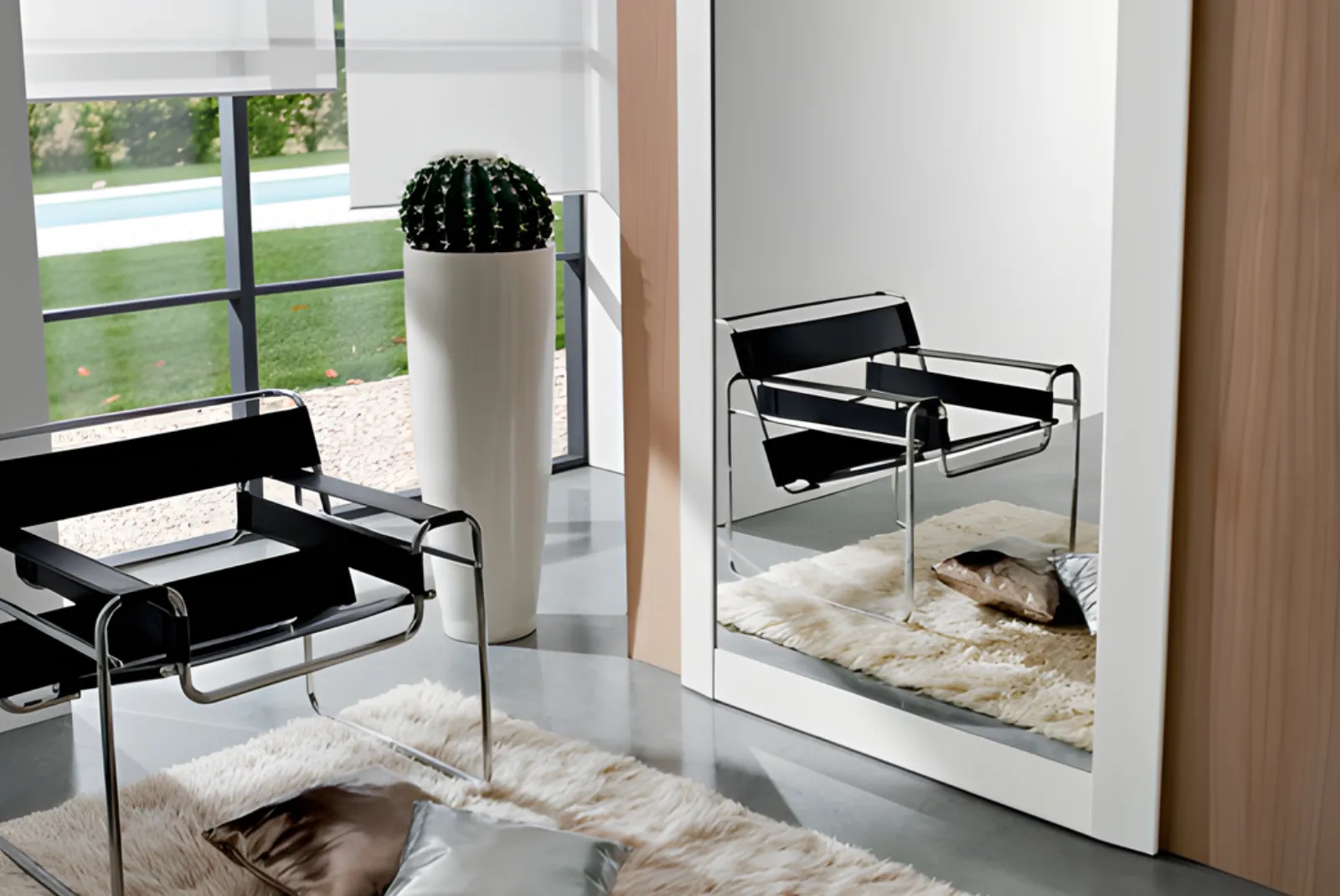 Zoom Specchiera Jessica composizione Bianco