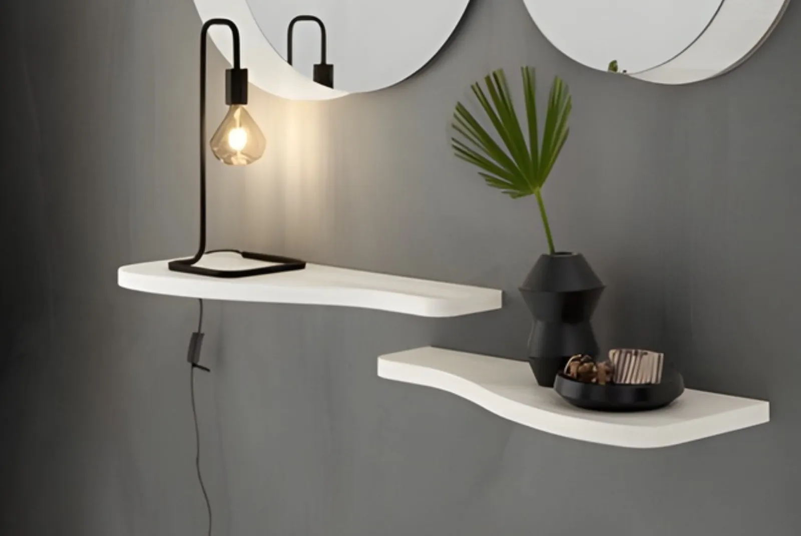 Zoom mensole finitura rugby