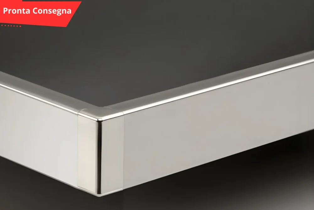 Bordo Top in alluminio finitura anodizzato spazzolato eff