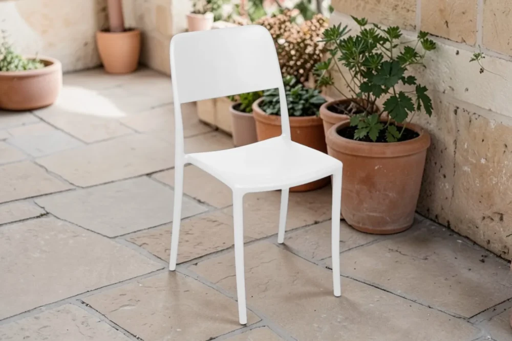 Sedia Amber in polipropilene Bianco