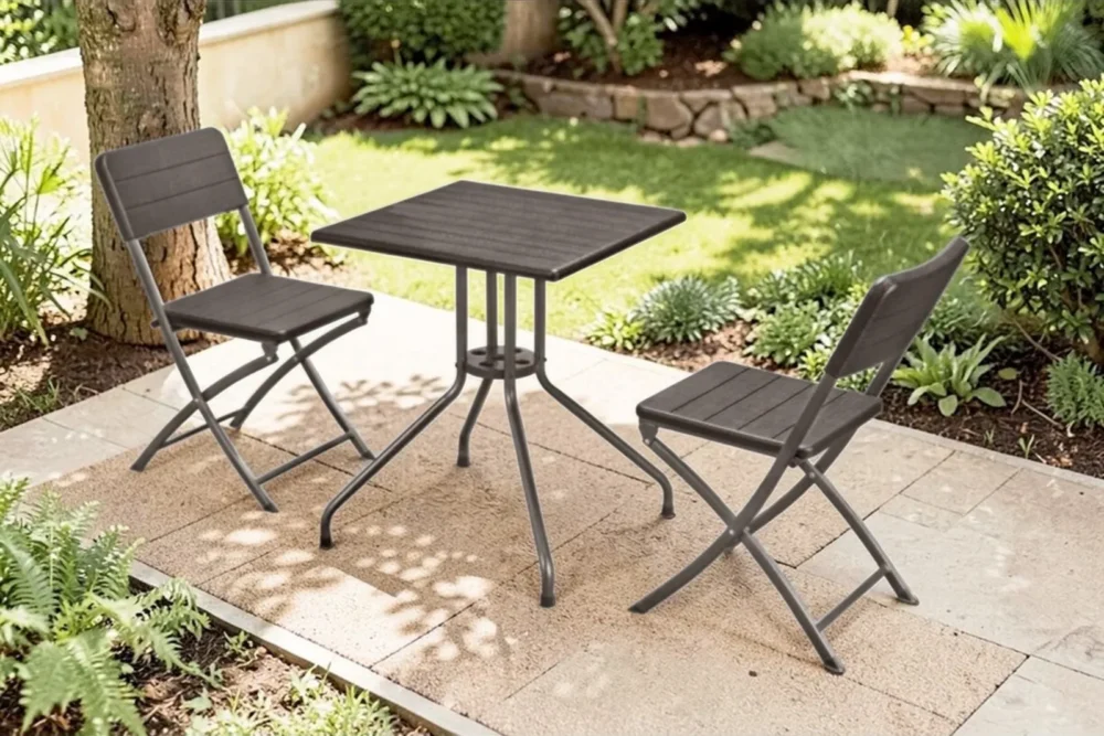 Set tavolo + 2 sedie Wood 60