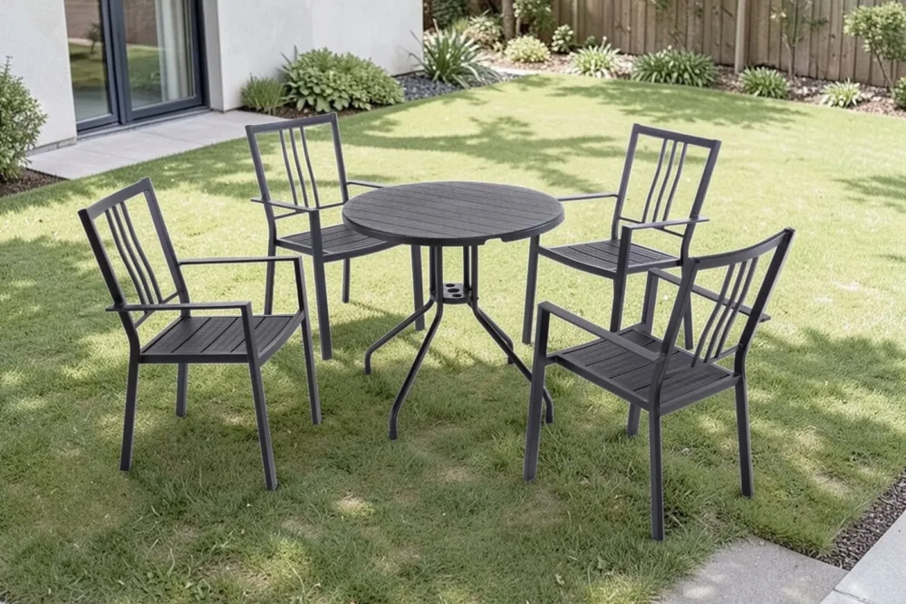 Set tavolo + 4 sedie Wood 80