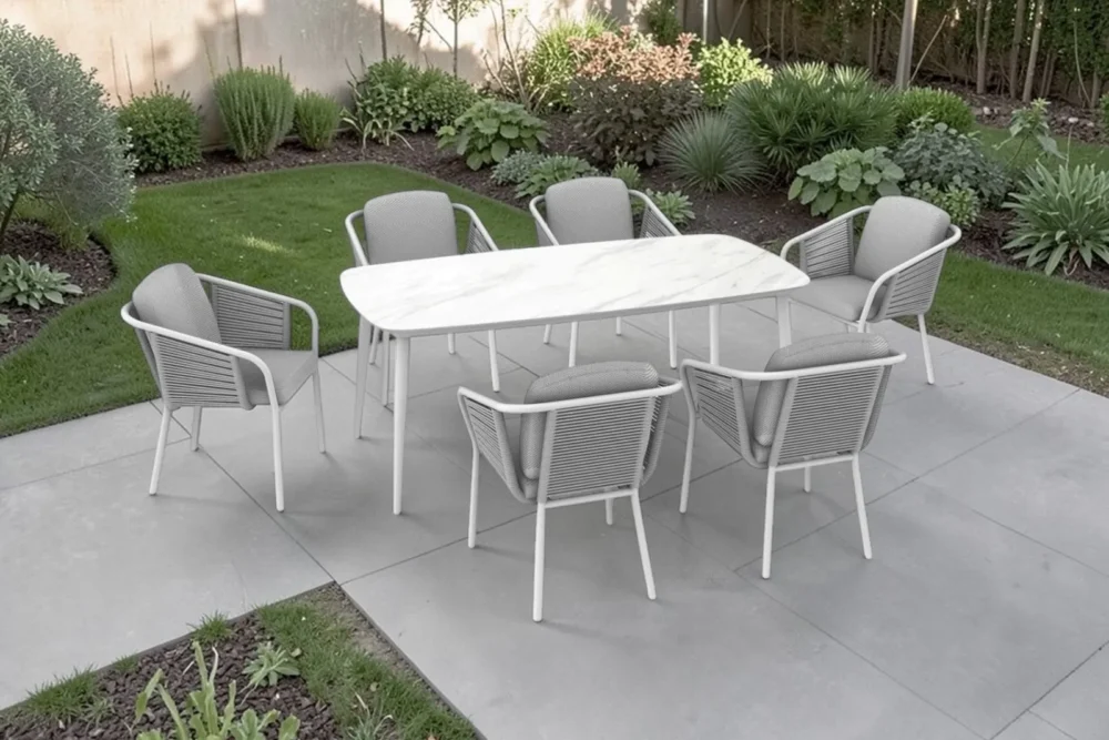 Set tavolo + 6 sedie Nora Bianco