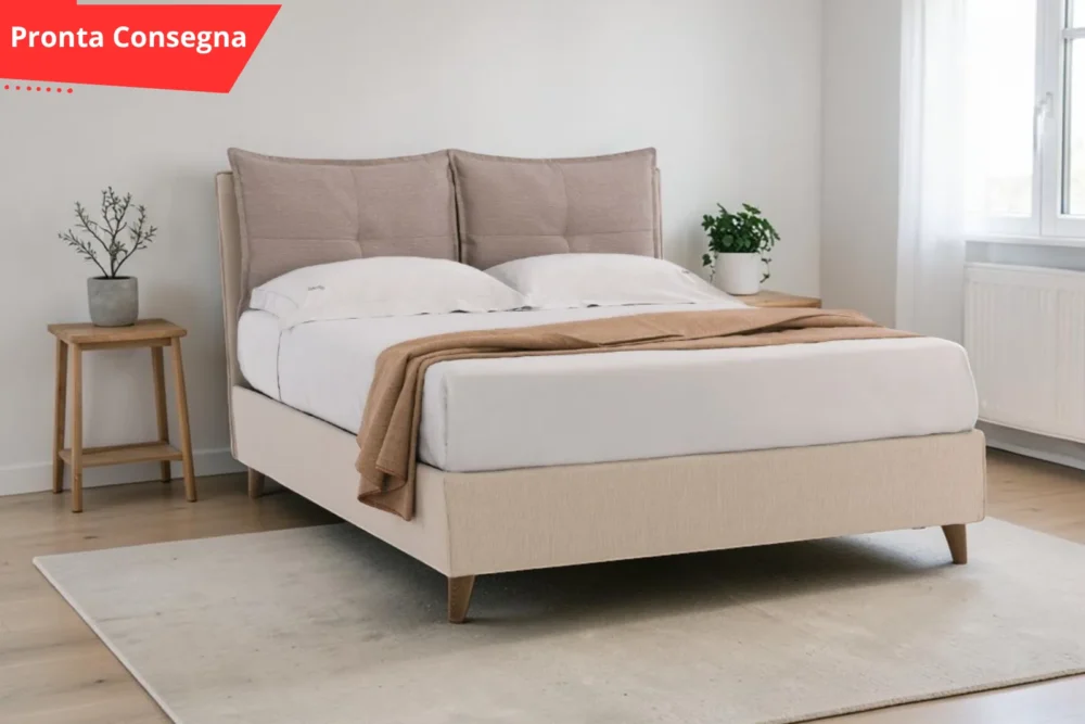 Letto matrimoniale Lince con contenitore Pronta consegna