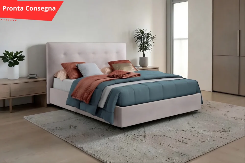 Letto matrimoniale Meet con contenitore pronta consegna