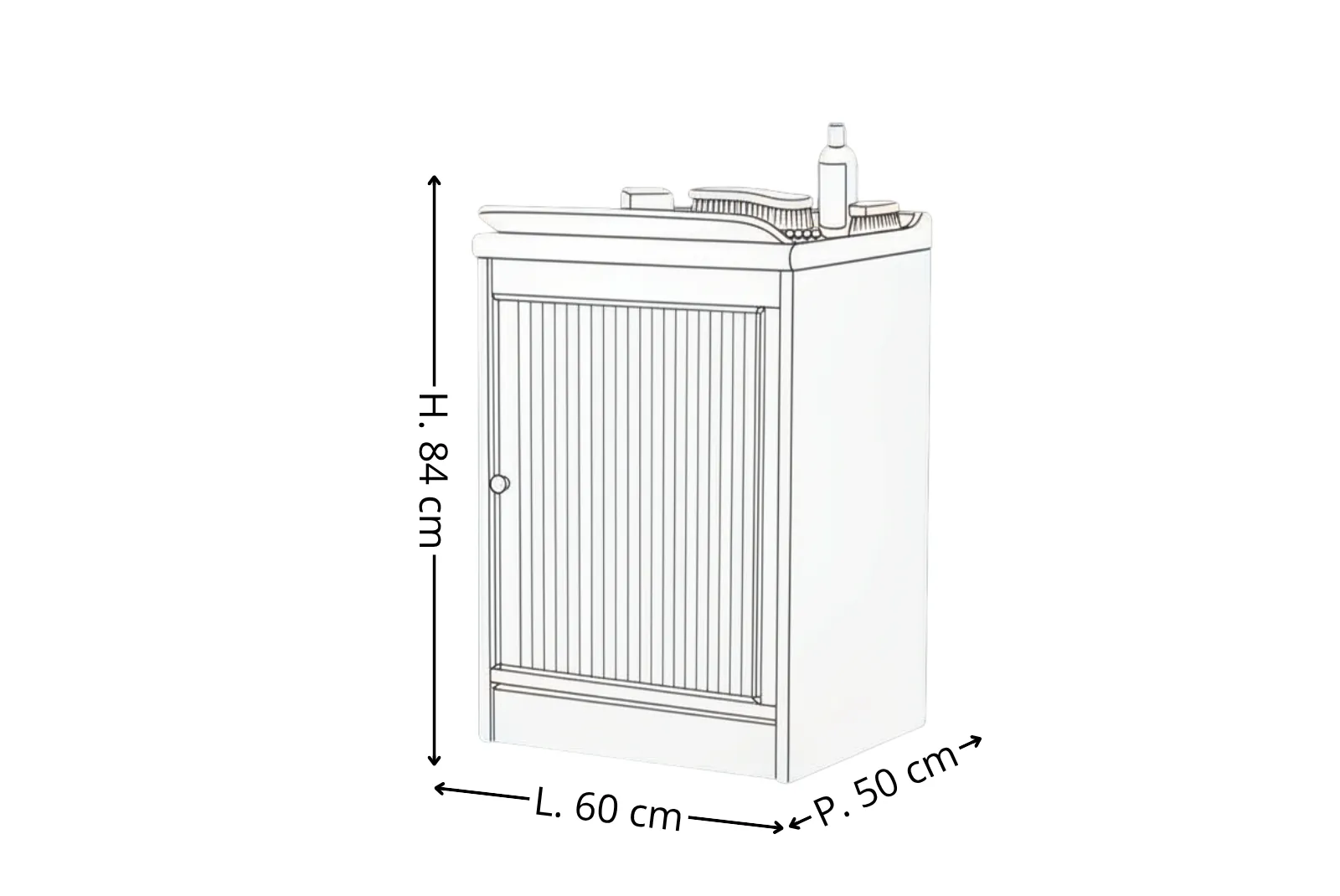 Mobile Lavatoio Anemone L.60 – P.50 scheda tecnica