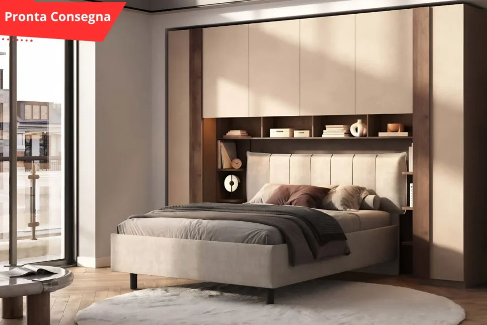 Cameretta a Ponte Maxi matrimoniale con contenitore pronta consegna