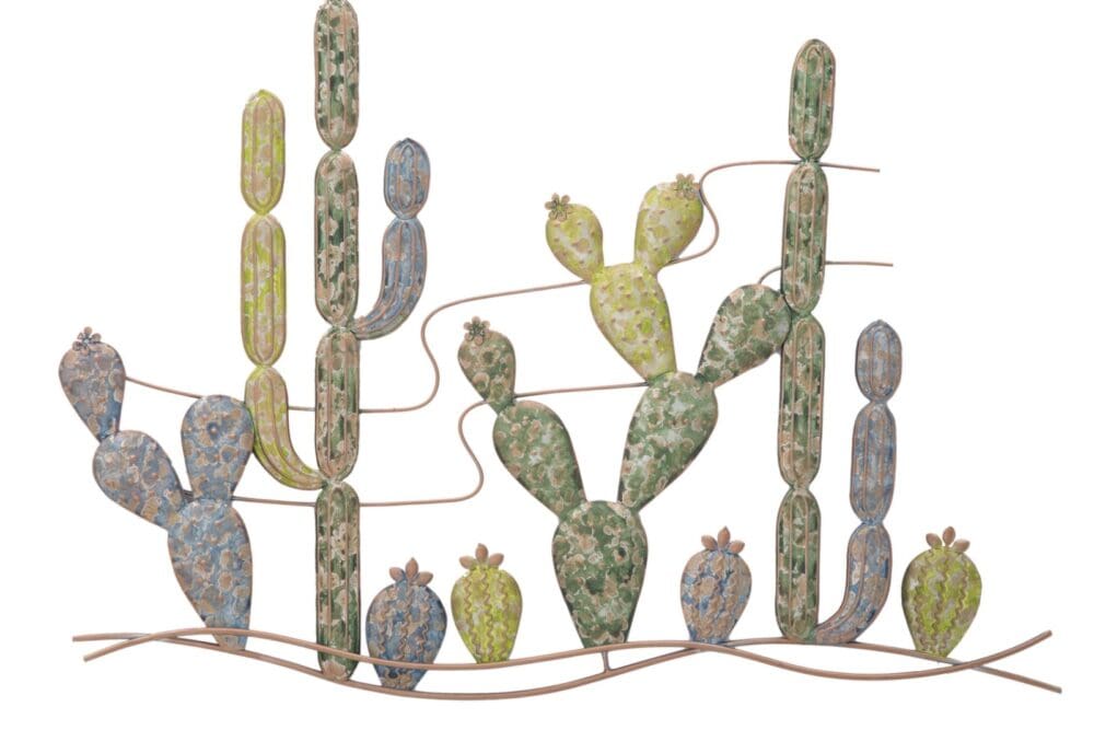 Pannello in Ferro con Cactus a Fantasia
