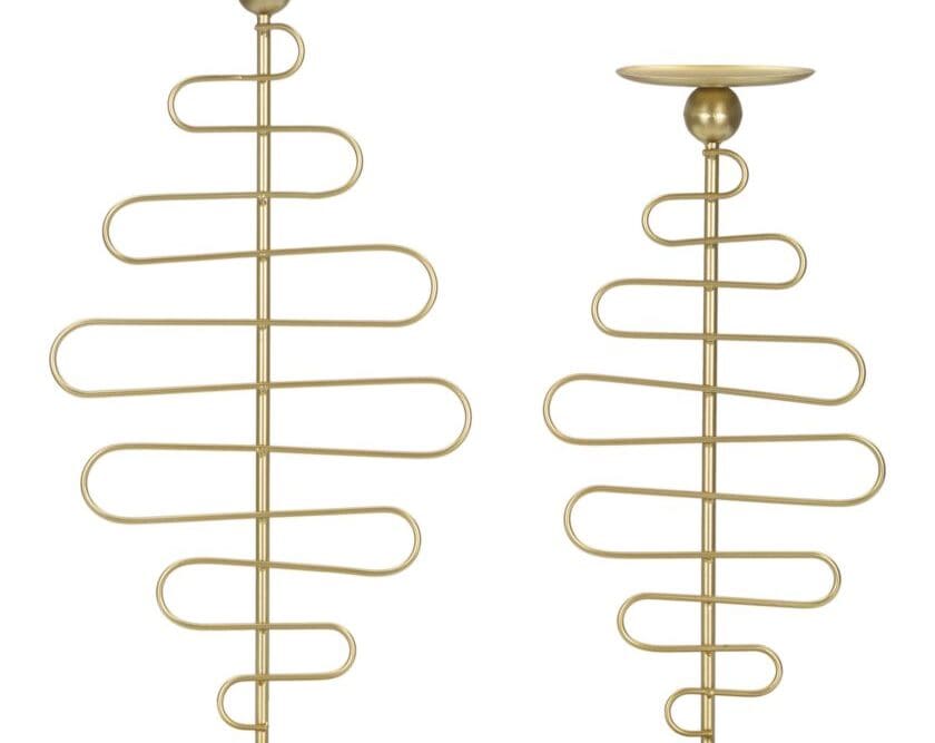 Portacandele Alid Dorato - Set 2