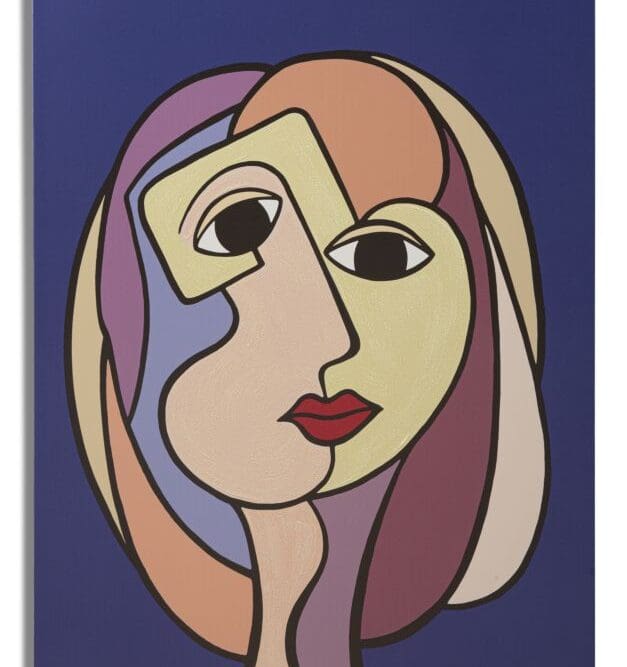 Stampa Dipinta Cubista Double Face