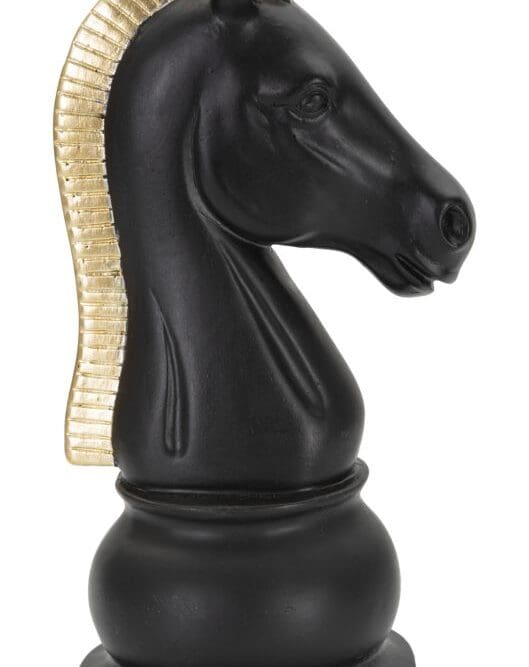 Statua Cavallo Nero e Oro