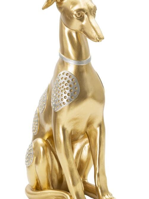 Statua Cane Seduto Oro