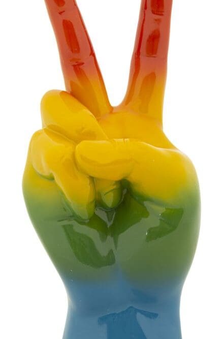 Scultura Mano Arcobaleno Vittoria