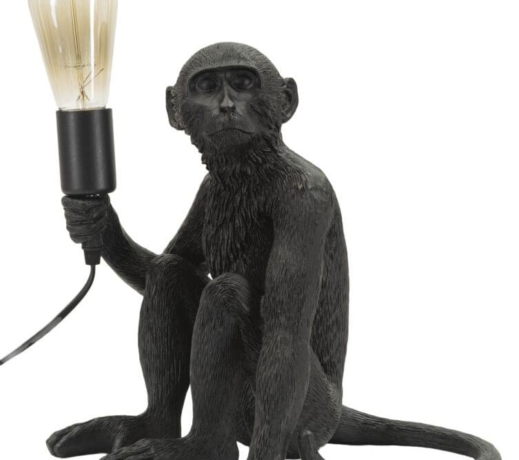 Lampada da tavolo Monkey seduta Nero
