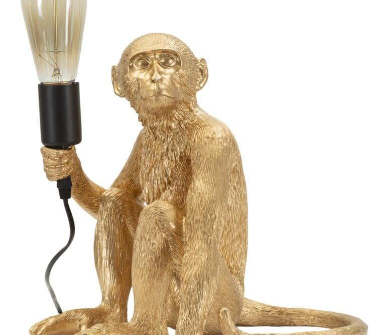 Lampada da tavolo Monkey seduta Oro
