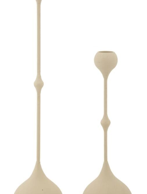 Portacandele Slimmy Crema - Set 2