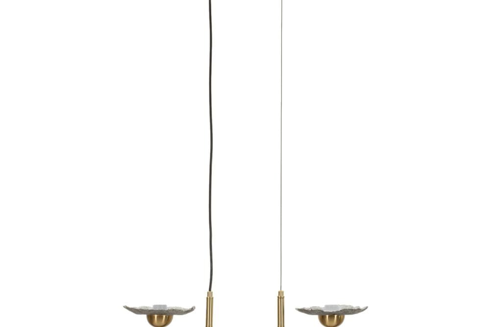 Lampadario Emily 5 luci Vetro Grigio