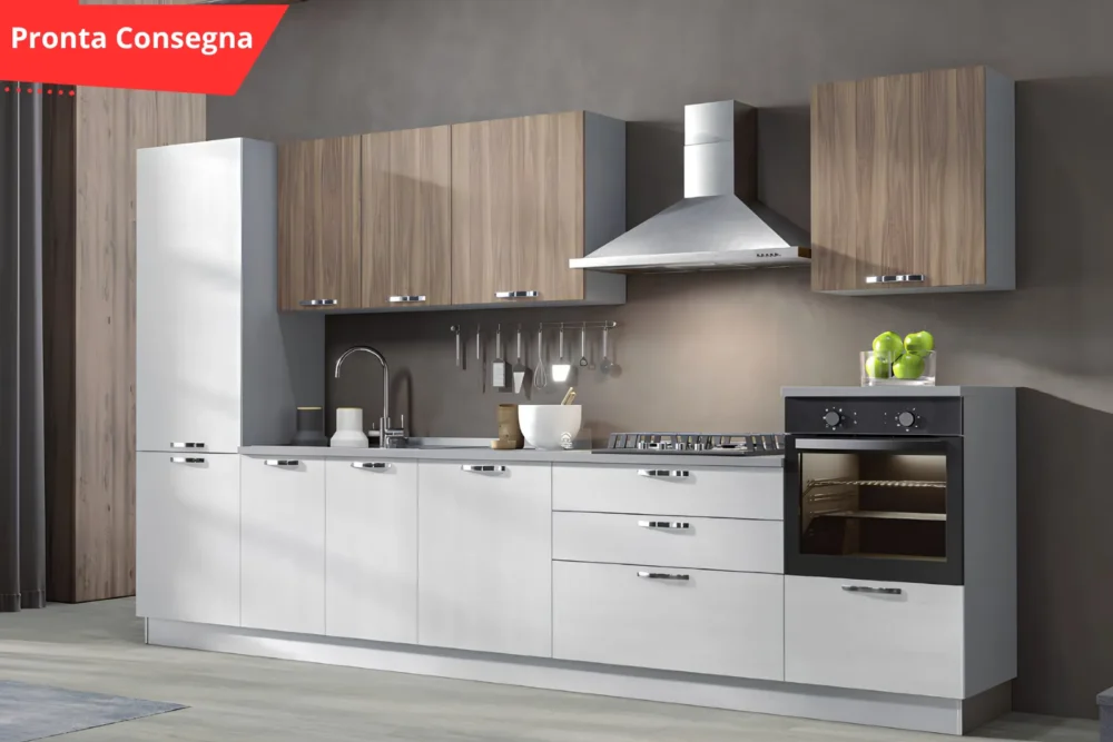 Cucina360 BiancoNoce Pronta Consegna