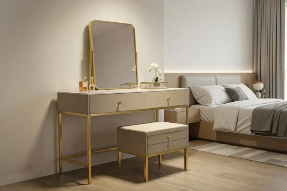 Toletta Luxury con specchio e sgabello