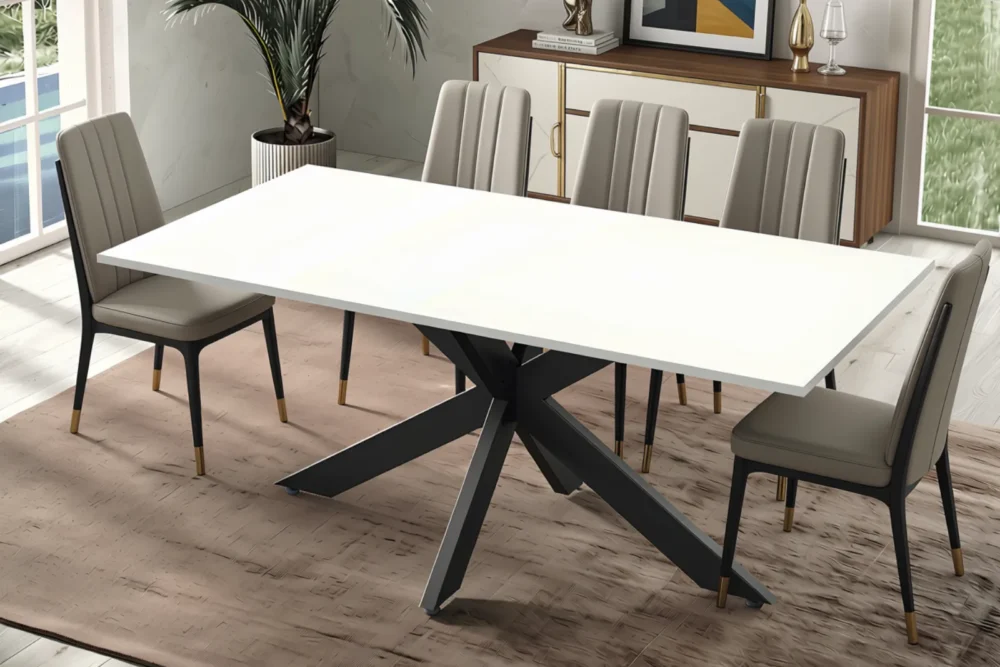 Tavolo Selen Fisso Piano Bianco 180x90